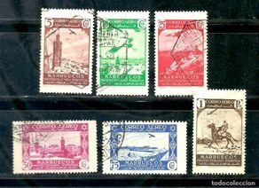 Timbres: Marruecos Año 1938 Edifil 186 al 188+ 190 al 192. Usados.